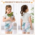 thumbnail image 3 of joogoo Green Marble Girls Lined Shorts Bike Dance Bottoms 8Y, 3 of 7