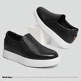 thumbnail image 6 of CMR CHAMARIPA Men's Height Increasing Loafers - Black Leather Slip-On Casual Shoes 7CM / 2.76 Inches, 6 of 9