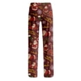 thumbnail image 6 of UDAUDU Christmas Pajamas Pants for Women Soft Cute Print Lounge Pants Drawstring Stretch Loose Fit Fall Pajama Pants 2XL, 6 of 6