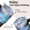 thumbnail image 4 of Camo 20oz Stainless Steel Tumbler with Handle and Straw – Insulated Travel Cup with Sliding Lid, 360° Full Wrap Printed Mug for Home, Outdoor & Sports Use, Camouflage, 4 of 6