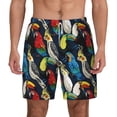 thumbnail image 2 of Goofa Parrot Printed Men's Swim Trunks Board Shorts Quick Dry Mens Swimming Trunks with Compression Liner,Breathable Fit Hawaii Beach Shorts-Medium, 2 of 9