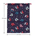 thumbnail image 2 of Christmas Sack – 28" X 20" Canvas Gift Bag with Drawstring, Full Print Polyester Santa Sack, Durable Reusable Xmas Gift Bag for Holiday, Party & Storage, 2 of 5