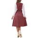 thumbnail image 3 of Vestido de tirantes a cuadros INSPIRE CHIC para mujer, vestido vintage tipo pinafore A-Line, M Rojo Verde, 3 of 6