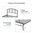 thumbnail image 5 of VECELO 3-Piece Bedroom Set with Twin Size Metal Bed Frame and (Set of 2) 3-tier White Nightstand, 5 of 9