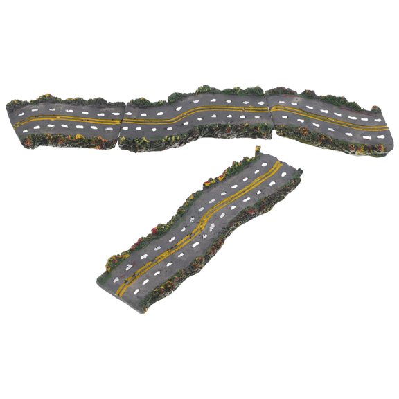 IFANLANDOR 4Pcs Resin Aquarium Decor with Creative Stone Road and Highway Design for Freshwater Saltwater Tanks