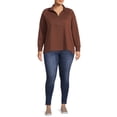 thumbnail image 2 of Terra & Sky Women's Plus Size Quarter-Zip Sweatshirt, 2 of 5