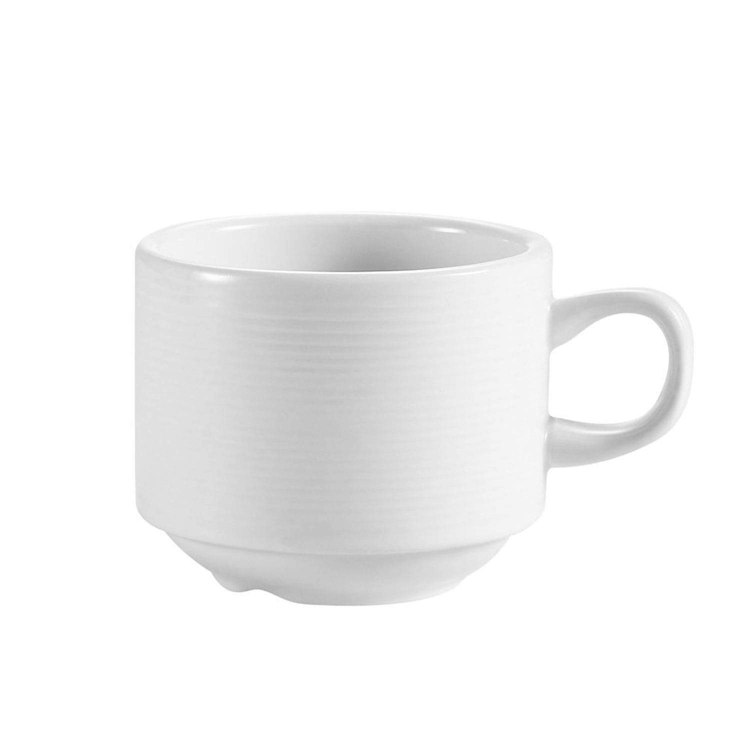 Harmony, Stacking Cup 8 Oz. 31/2"Dia. X 23/4"H, Porcelain, Super White,12 packs