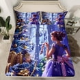 thumbnail image 2 of Manfei Kawaii Princess Twin Sheet Sets for Girls, Dreamy Fairy Tale Twin Fitted Sheet, Christmas Tree Gifts Flat Sheet, Super Cozy Room Decor, 3-Piece, 2 of 7