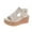 Beige, variant on Jsaierl Wedge Sandals for Women Casual Summer, Summer Ladies Shoes Wedge Heel Sandals Solid Color Casual Sandals Size 4.5