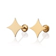 thumbnail image 5 of Aretes de oro 14k GIALLO Broquel GIALLO COLLECTION Estrella dorada de oro amarillo, 5 of 5