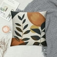 thumbnail image 2 of JRXY Abstract Boho Pillow Covers Modern Geometric Leaf Pillow Cases Minimalist Line Art Farmhouse Decorative Pillowcase Bohemian Outdoor Square Cushion Cases for Home Couch Sofa 24x24in, 2 of 5