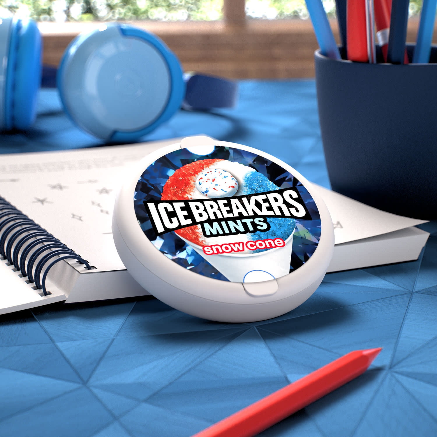 Ice Breakers Snow Cone Flavored Sugar Free Mints, Puck 1.5 oz