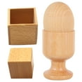 thumbnail image 2 of Miangastore Egg and Egg Cup Toy Wooden Assorted Color 2 Sets 4.01X1.97X1.97 Inch, 2 of 8