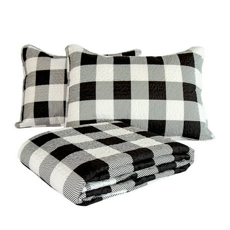 White Buffalo Check Quilt Set Walmart Com
