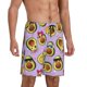 thumbnail image 2 of Balery Cartoon Avocados Pantalones cortos de pijama de punto de algodón para hombre con cinturilla y bolsillos-Large, 2 of 6