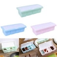 thumbnail image 1 of Vacemry 2Pcs Seasoning Rack Spice Storage Box, 4 Grid Plastic Condiment Container with Spoon, Transparent Lid Kitchen Organizer for Countertop Cabinet Pantry Drawer, 1 of 9