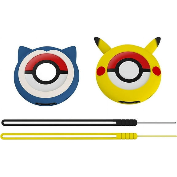 Silicone Cartoon Protective Case Cover Shell Skin with Hand Strap for Pokémon GO Plus  Accessories(Blue Yellow)