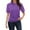 Purple, variant on Trendy Summer Collared Tops for Women - Short Sleeve Vacation, Office Casual Blouses 2025 (Wrinkle-Resistant, Lightweight) White XXL