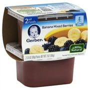 Gerber Gerber 2nd Foods Banana Mixed Berries, 2 ea