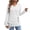 White, variant on Women's V Neck Long Sleeve Tunic Tops Side Ruched Solid Loose Lightweight Basic T Shirts Dressy Casual Blouse Tops Fashion Outfits White