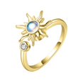 thumbnail image 4 of Anillos antiestrés Apertura ajustable Joyería giratoria Sun Flower (dorado) Ehuebsd libre de BPA, 4 of 7