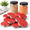 Red-Wide Mouth, variant on Blue Narrow Mouth Aluminum Metal Mason Jar Lids 12-pack, Leak-proof Rust-proof Storage Lids