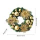 thumbnail image 3 of Corona de Navidad artificial de 12 pulgadas para colgar en la puerta | Hojas de Plata Dorada de Bayas Rojas | Tela de plástico duradera | Decoración navideña para el hogar con acento festivo |, 3 of 6