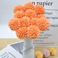 thumbnail image 2 of MINKUROW Artificial Flowers Chrysanthemum Ball Flowers 10pcs Bouquet Present for Important People Glorious Moral for Home Office Coffee House Deco Parties and Wedding(Orange), 2 of 7