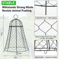 thumbnail image 6 of Gamexcel Chicken Wire Garden Cloche 17" Set of 6, Metal Plant Protectors with Removable Top for Vegetables, Flowers and Outdoor Garden, 6 of 8