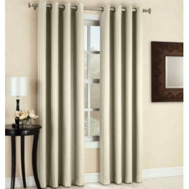 Sun Zero Maximus Woven Vertical Stripe Blackout 54 x 63 Curtain Panel Bedding