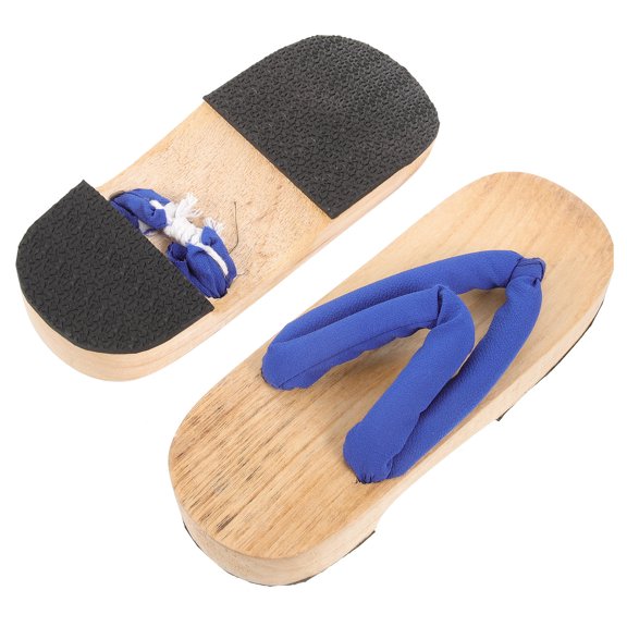 KAKOWELY 1 Pair Wood Clogs Japanese Style EVA Comfortable Non-slip Pressure Cushioning Women Indoor