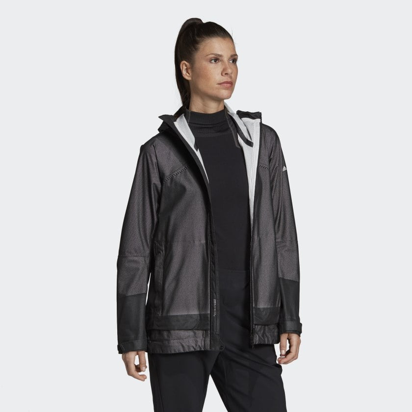 adidas Women s TERREX WATERPROOF PRIMEKNIT RAIN JACKET DZ0796 Size