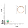 thumbnail image 4 of ANGARA Natural 0.4 Ct. Emerald with Diamond Side Stones Ring in 14K Rose Gold for Women (Ring Size: 12), 4 of 10