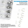 thumbnail image 4 of Ana 120X Stainless M1.5 - M10 Assorted E Clips C Circlip Kit Retaining Snap Ring Set, 4 of 9