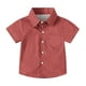 thumbnail image 2 of Odeerbi Camisa de Vestido de Niños y Niñas Color Sólido Camisas de Uniforme Escolar de Manga Corta Con Bolsillo, 2 of 8