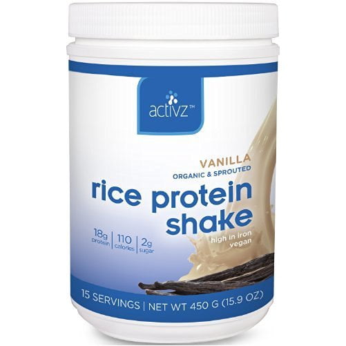 Activz Vanilla Organic & Sprouted Rice Protein Shake 15 servings