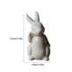 thumbnail image 4 of Figuritas de conejo de cerámica Toystoory Decoración blanca pura, 4 of 6