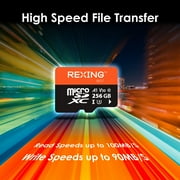 Rexing 32GB microSDXC UHS-3 4K Full HD Video High Speed Transfer Monitoring SD Card with Adapter for Dash Cams, Surveillance System, Security Camera, Body Cam