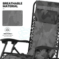 thumbnail image 4 of MoNiBloom Patio Zero Gravity Chair Set of 2, Folding Adjustable Reclining Beach Lawn Lounger with Pillow and Cup Holder, Camouflage, 4 of 11