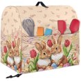 thumbnail image 2 of Cute Rabbit Stand Mixer Cover for Easter Decor Kitchen Dust Cover for 6-8 Quart Stand Mixer Lightweight Mixer Cover with Top Handle and Pockets for Extra Accessories Valentine's Day Decor, 2 of 7
