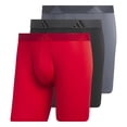 thumbnail image 1 of Calzoncillo bóxer adidas, paquete de 3 unidades, para hombre Better Scarlet/Black/Onix, 1 of 7