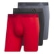 thumbnail image 1 of Calzoncillo bóxer adidas, paquete de 3 unidades, para hombre Better Scarlet/Black/Onix, 1 of 7