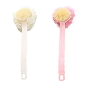 2pcs Long Handle Bath Scrubbers Body Cleaning  Bathing Accessories