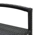 thumbnail image 5 of vidaXL Bar Stools 4 pcs Black Poly Rattan, 5 of 5