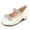 White Patent, variant on Bocca Little Girls' Shoes Slip-Resistant Mary Janes, 1IN Low Heel, Kitten Heel, Closed Toe White, 11 Little Kid