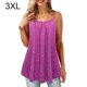 thumbnail image 3 of Qarigey Camiseta sin mangas con tirantes de verano con estampado suelto para mujer Camisetas sin mangas Violeta 3XL Qarigey AP001915-14, 3 of 4