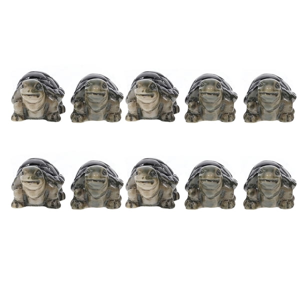 10 adornos de tortuga para pecera, tortugas artificiales, decoración paisajística para acuario