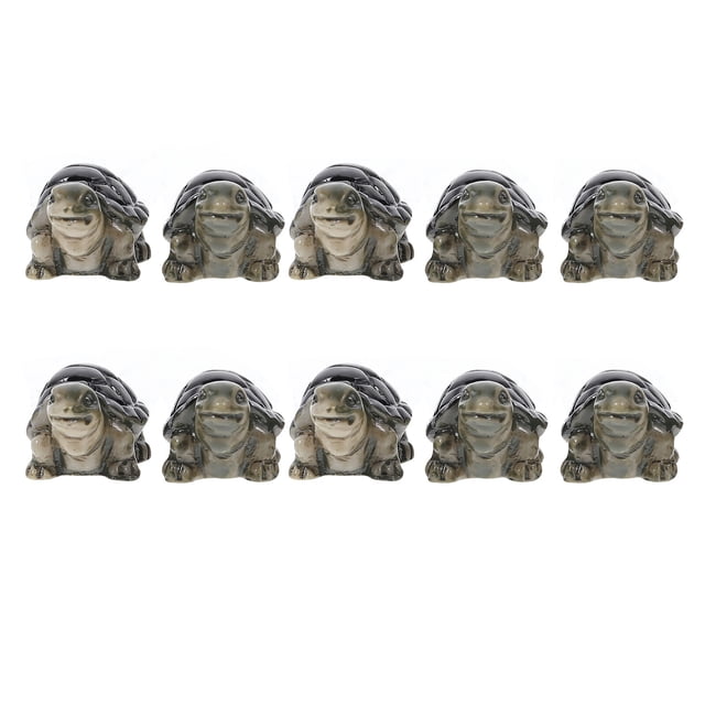 10 adornos de tortuga para pecera, tortugas artificiales, decoración paisajística para acuario