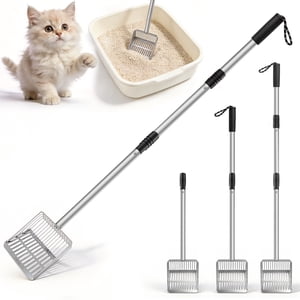 GARITIN Extendable Metal Cat Litter Scoop, 21-39 Inches