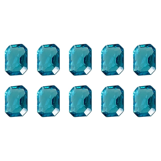 Taladro de hielo azul a través de la luz de la luna, adorno para uñas, punta para el cabello, taladro inferior, superllamativas, adorno en forma de taladro, 10 Uds.